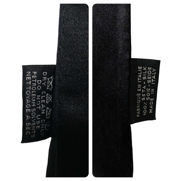 CHRISTIAN DIOR Silk Scarf Printed Pattern Black & Gold Vintage - Picture 15 of 16